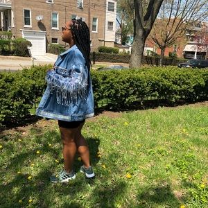 Oversized jean jacket